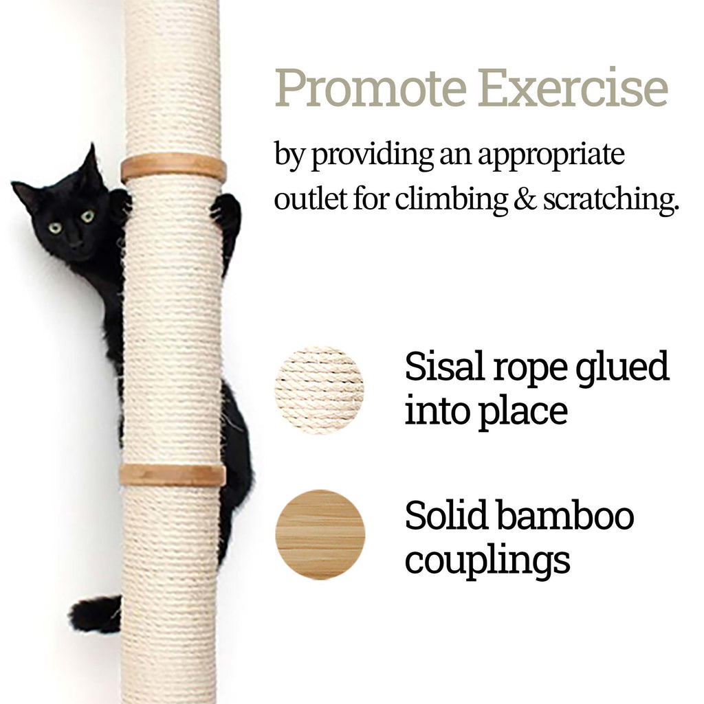 Catastrophic Creations Wall Mounted Cat Climbing Pole - Sisal