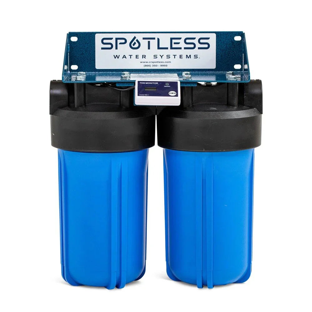 CR Spotless DIW-10-BP Medium Output Deionized Water Wall Mounted System with Integrated Resin Bypass