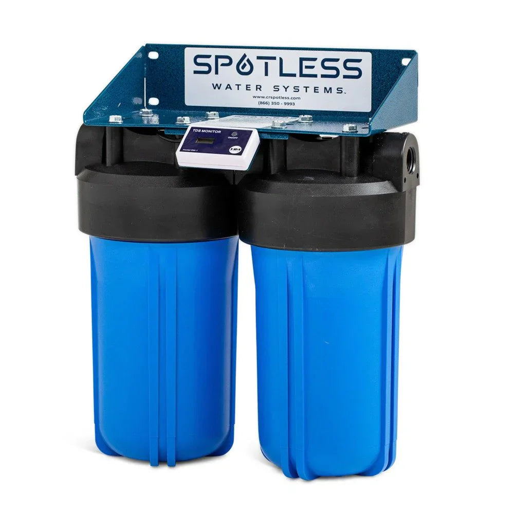 CR Spotless DIW-10-BP Medium Output Deionized Water Wall Mounted System with Integrated Resin Bypass