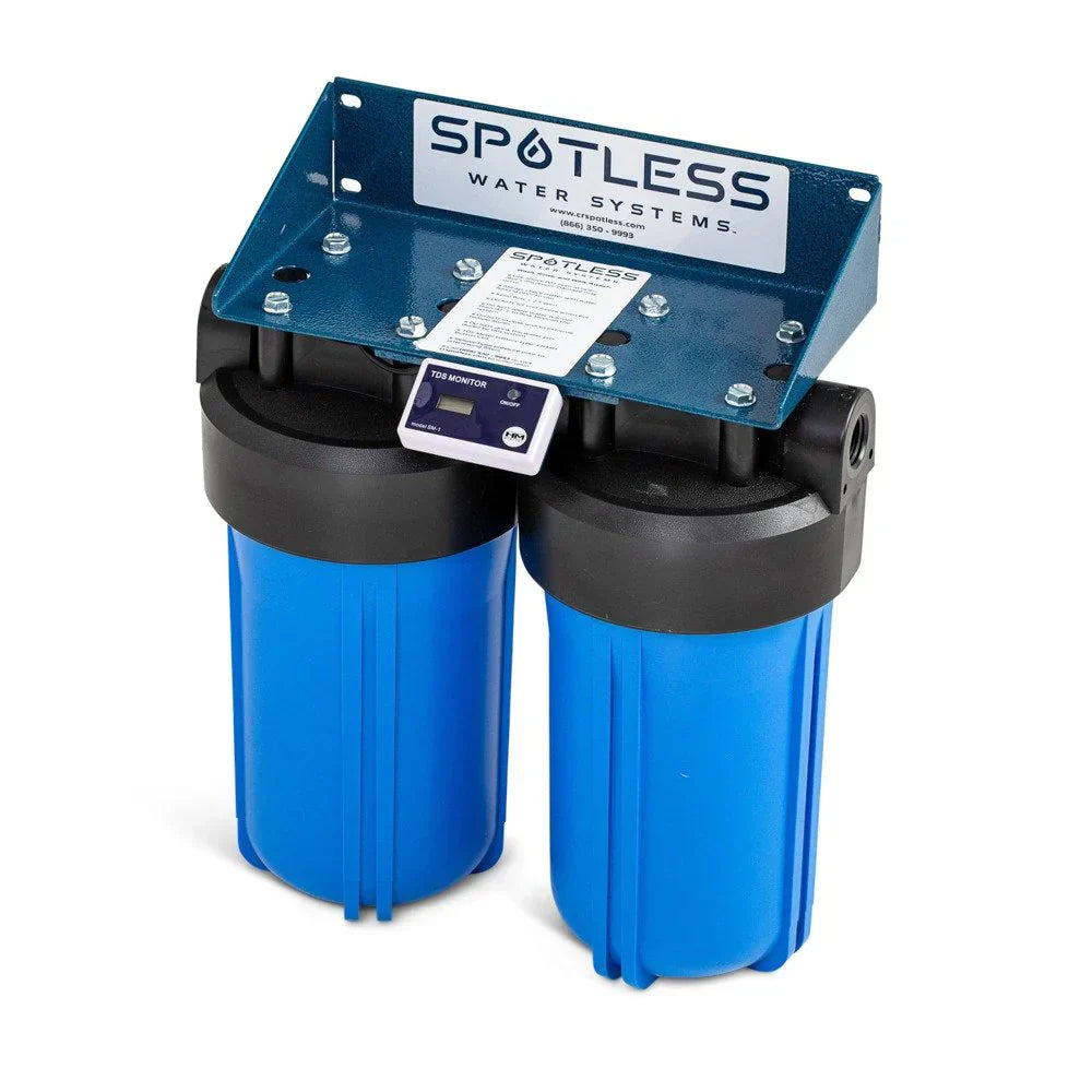 CR Spotless DIW-10-BP Medium Output Deionized Water Wall Mounted System with Integrated Resin Bypass