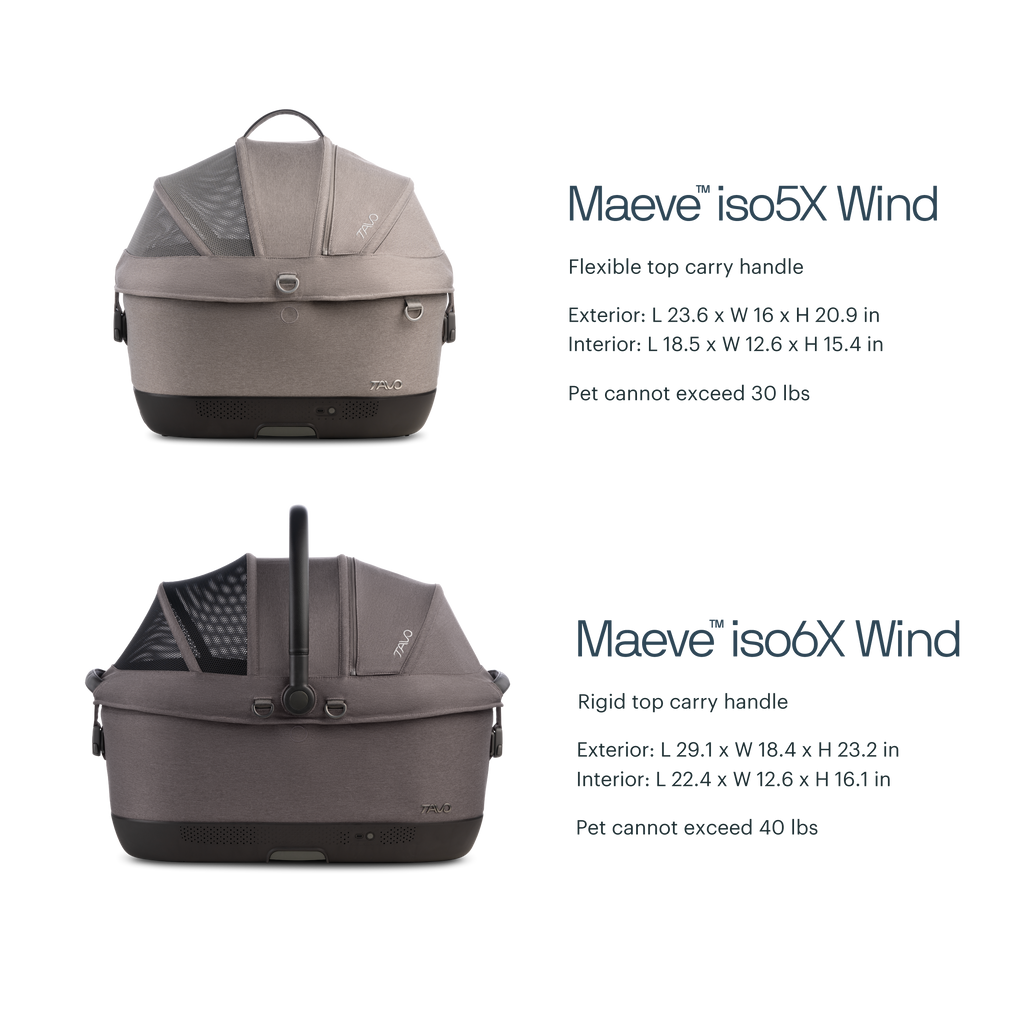 Tavo Pets Maeve™ iso5x Wind Series - Tavo’s  newest crash-tested car seat! Please Note Shipping Time Frame in Description
