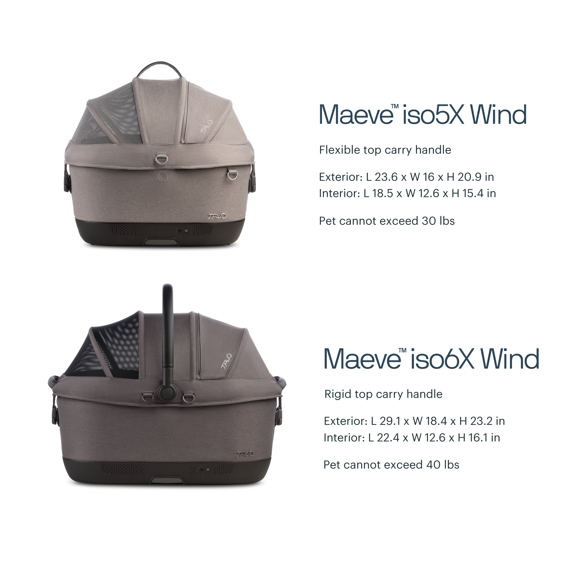Tavo Pets Maeve™ iso5x Wind Series - Tavo’s  newest crash-tested car seat! Please Note Shipping Time Frame in Description