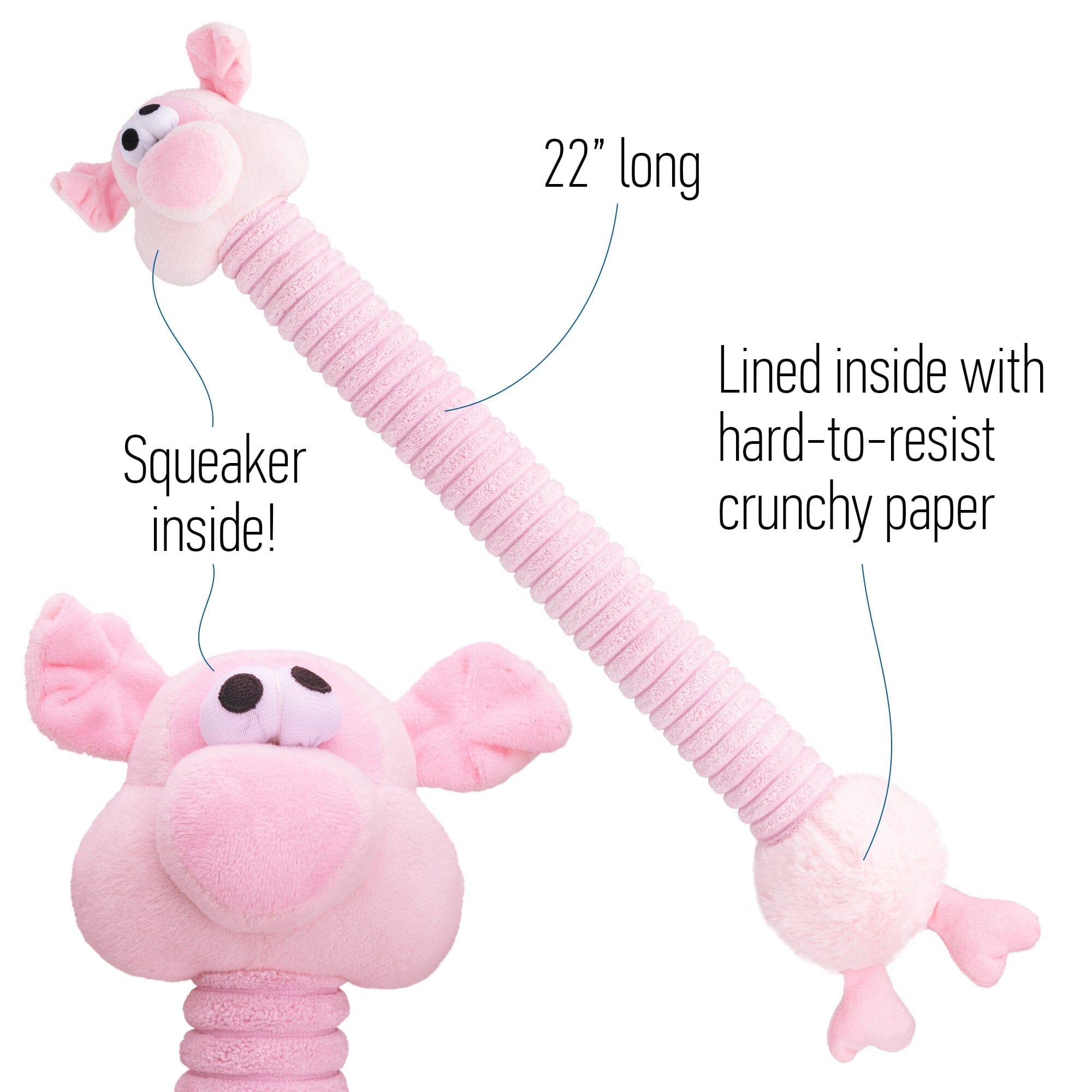 22" Long Plush Dog Toy