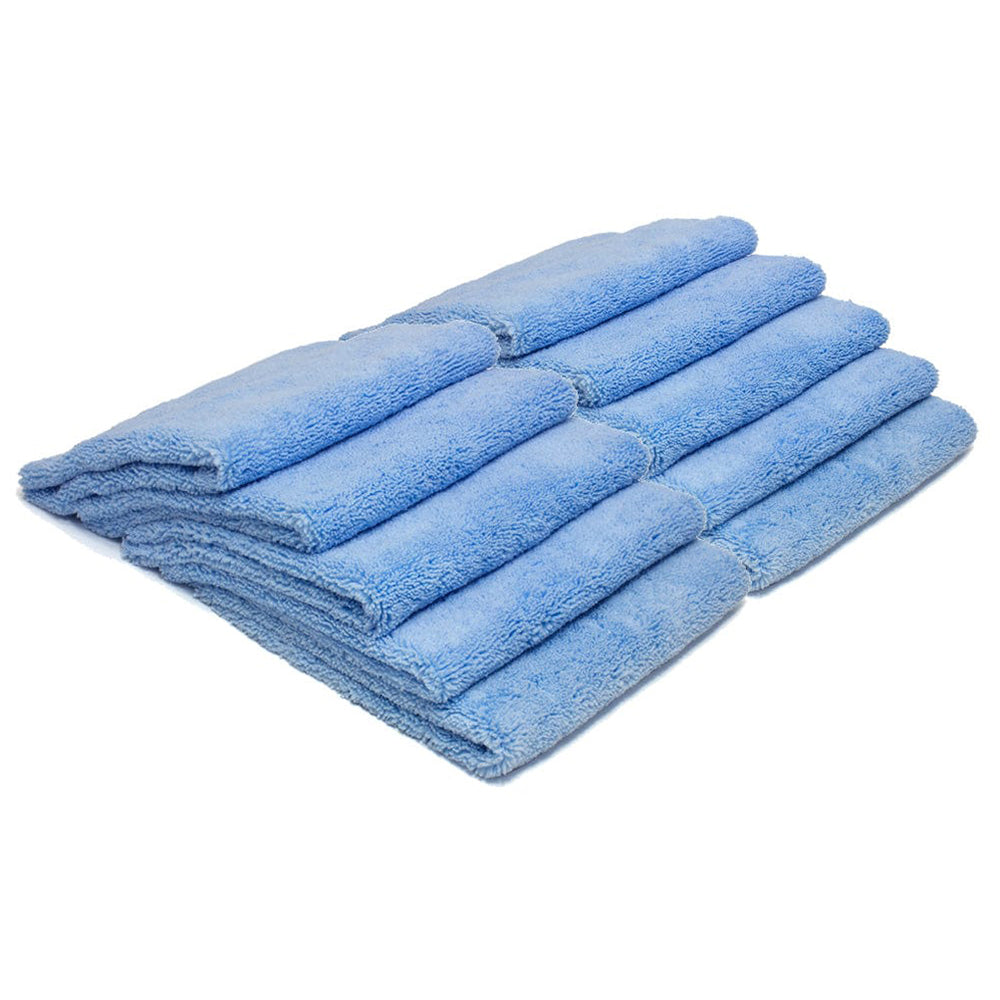 Autofiber [Elite] Edgeless Microfiber Towel, 360 GSM, 16" x 16" - Blue (10 Pack)