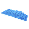 Autofiber [Korean Plush 470] Edgeless Microfiber Towel, 470 GSM, 16" x 16" - Blue (10 Pack)