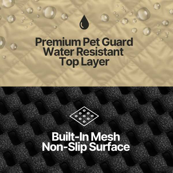 Formosa Covers Pet Single Car Seat Cover with Floor Coverage Taupe