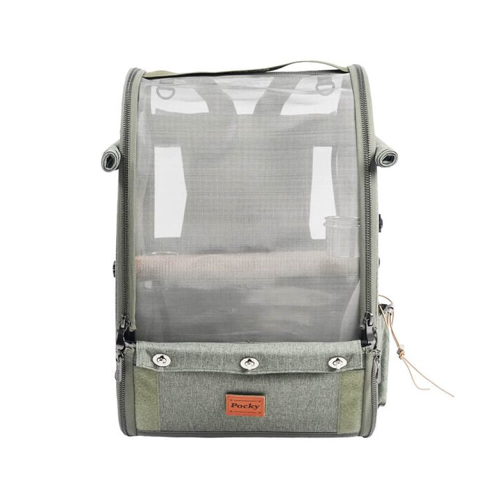Ibiyaya Medium Size TrackPack, Backpack Bird Travel Carrier with Perch – Jungle Green