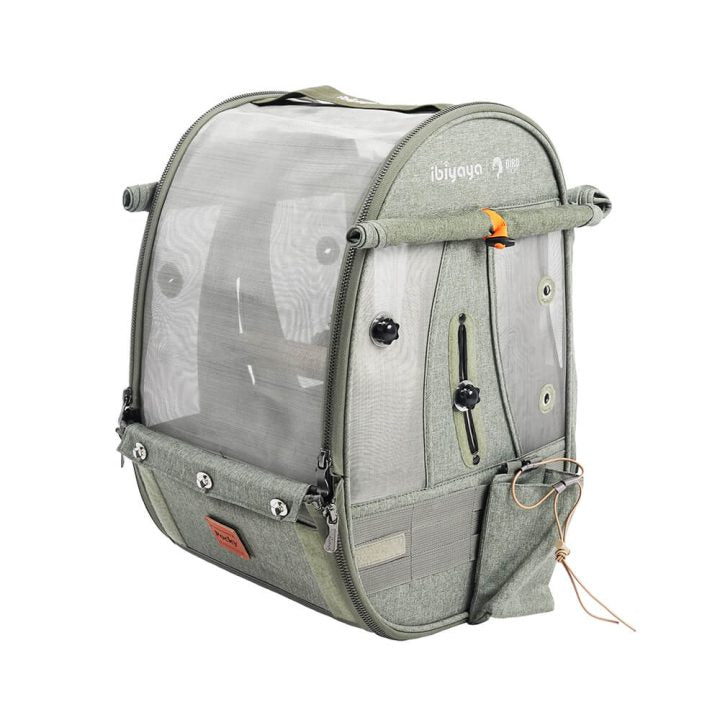 Ibiyaya Medium Size TrackPack, Backpack Bird Travel Carrier with Perch – Jungle Green
