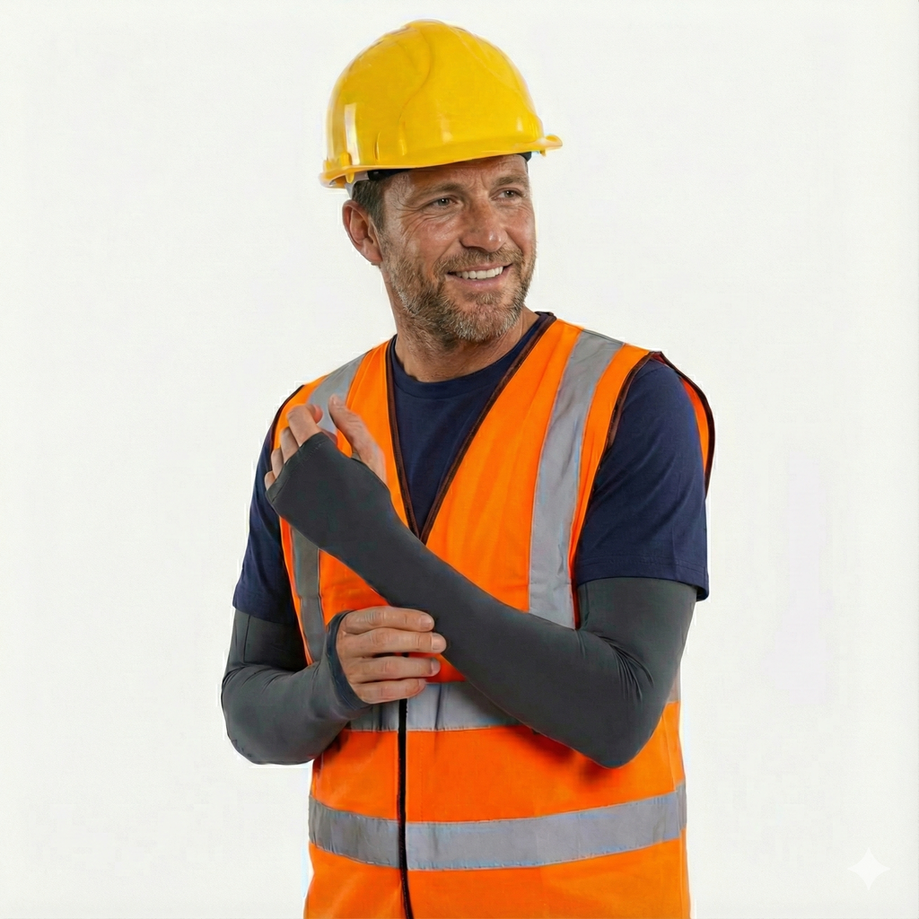 Urban Grey Arms Sleeves with Thumbhole - Adult