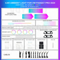 Passat PRO 2025 Ambient Lighting 30 LEDs Rainbow Kit