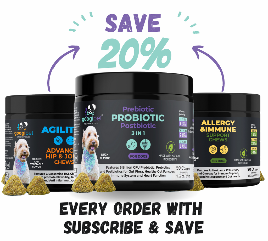 Googipet 3 in 1 Probiotic Chews for Dogs