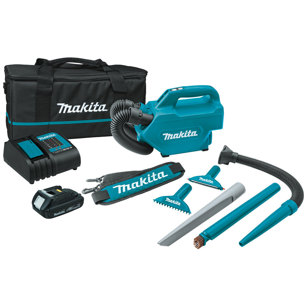 Makita 18V LXT Lithium-Ion Compact Handheld Canister Vacuum Kit (1.5Ah)