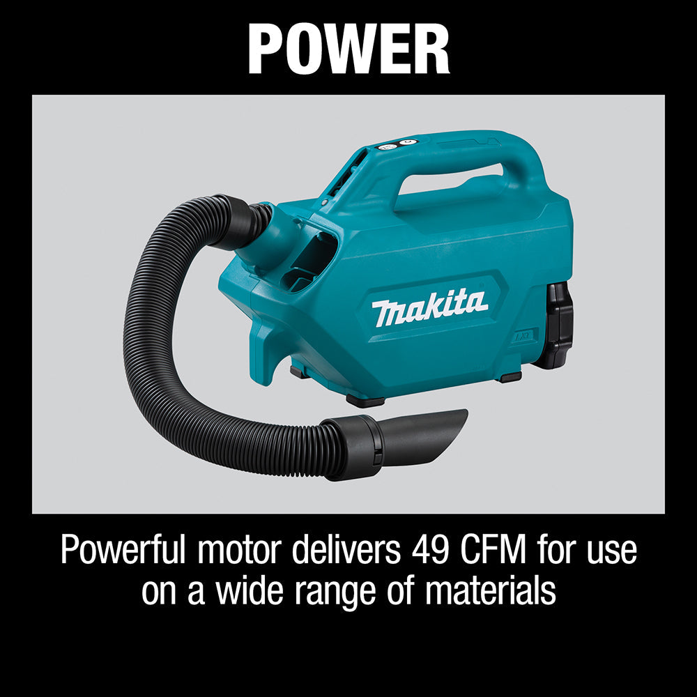 Makita 18V LXT Lithium-Ion Compact Handheld Canister Vacuum Kit (1.5Ah)