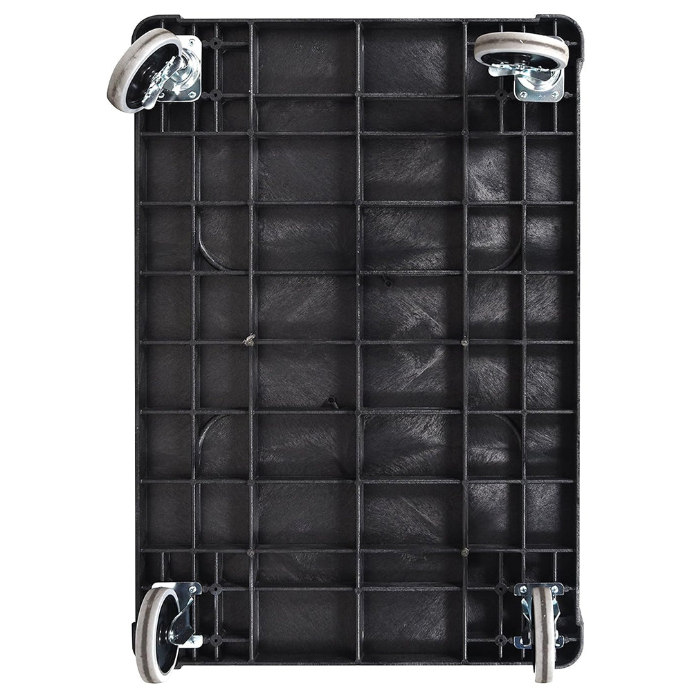 Luxor Heavy Duty Utility Cart With 2 Tub Shelves - Black