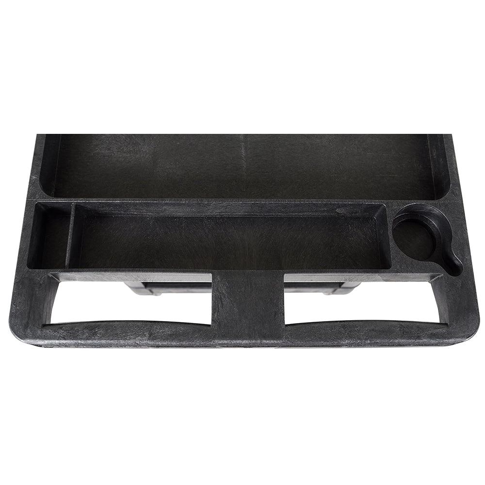 Luxor Heavy Duty Utility Cart With 2 Tub Shelves - Black