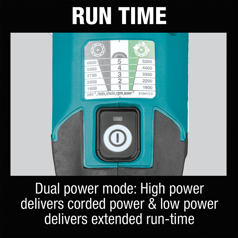 Makita 18V LXT Lithium-Ion Brushless Cordless 5" / 6" Dual Action Random Orbit Polisher (Tool Only)