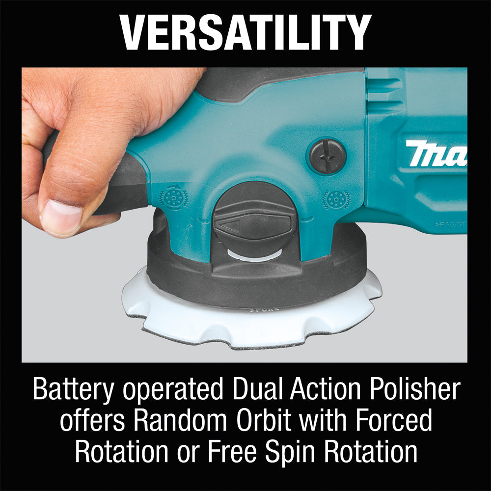 Makita 18V LXT Lithium-Ion Brushless Cordless 5" / 6" Dual Action Random Orbit Polisher (Tool Only)