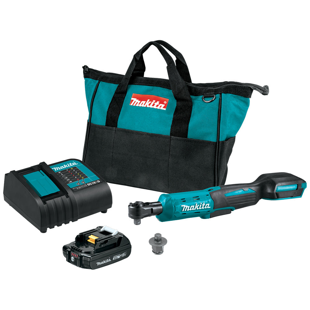 Makita 18V LXT Lithium-Ion Cordless Square Drive Ratchet Kit (2.0Ah), 3/8" + 1/4"