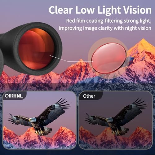 12x50 HD Binoculars for Adults High Powered with Upgraded Phone Adapter, Large View Binoculars with Clear Low Light Vision,IPX7 Waterproof Lightweight Binoculars for Bird Watching,Hunting,Travel