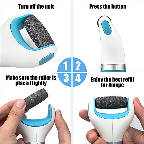 13 Pack Replacement Rollers for Amope Pedi Perfect Refills Electronic Foot File-(6 Extra Coarse& 7 Regular Coarse)
