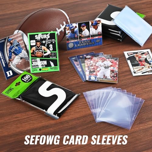 1200 Counts Card Sleeves, Penny Clear Card Sleeves for Trading Cards, Baseball Card Sleeves, Trading Card Sleeve, Soft Sports Card Sleeves, Plastic Card Protector Sleeves for Football Game Cards, MTG