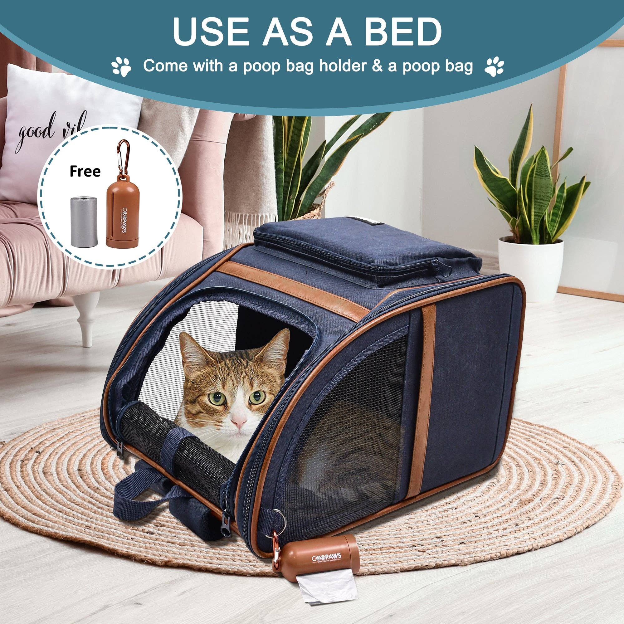 Jespet Pet Backpack for Dogs and Cats