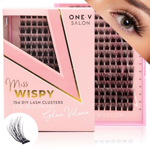 154 Pc DIY Luxe Eyelash Cluster Glam Volume,Fluffy 3D Individual Natural Lash Eyelash Clusters,10-18mm Soft Lashes
