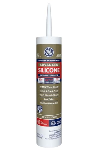 12 Pack of 10.1 Oz Momentive GE5070 GE, Silicone II White Kitchen and Bath Sealant
