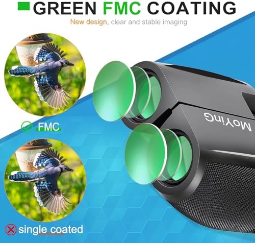 12X25 High Powered Binoculars for Adults, Waterproof Compact Binoculars with Clear Low Light Vision, Small Binoculars for Bird Watching, Hunting, Travel, Hiking, Concerts, Fishing, Outdoor Exploring