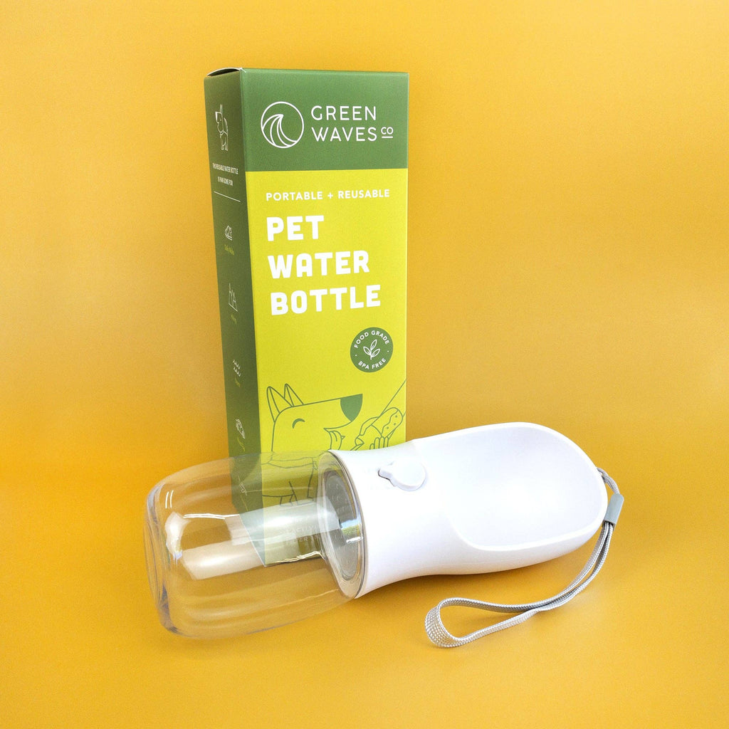 Green Waves Pet Water Bottle