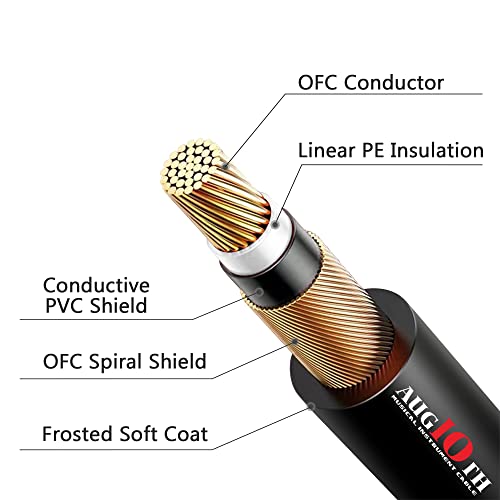 12 Inch Guitar Patch Cable 30 CM Performance Guitar Effect Pedal Cables Straight to Angled 2Pack