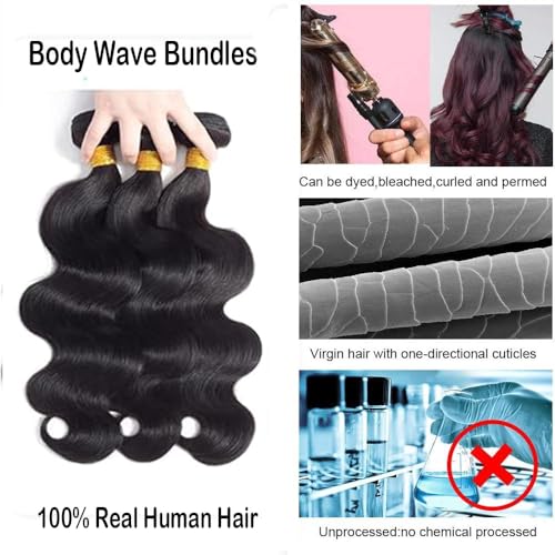 12A Human Hair Bundles 30 30 30 Inch Body Wave 3 Bundles Human Hair 100% Unprocessed Brazilian Virgin Weave 3 Bundles Human Hair Body Wave Deals Human Hair Extensions