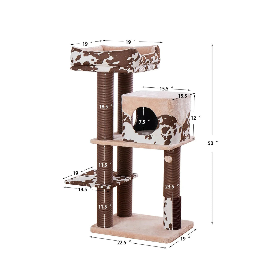PetPals 50” Grand Maine Coon™ Cat Tree - The Cowboy
