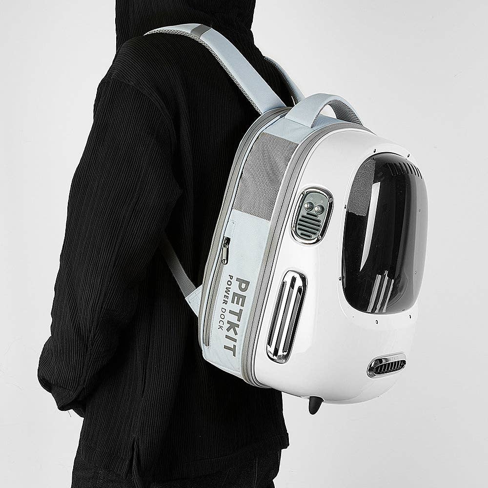 PetKit Breezy Dome 2 Smart Cat Backpack – Ventilated with Fan & Light, Airline Compliant