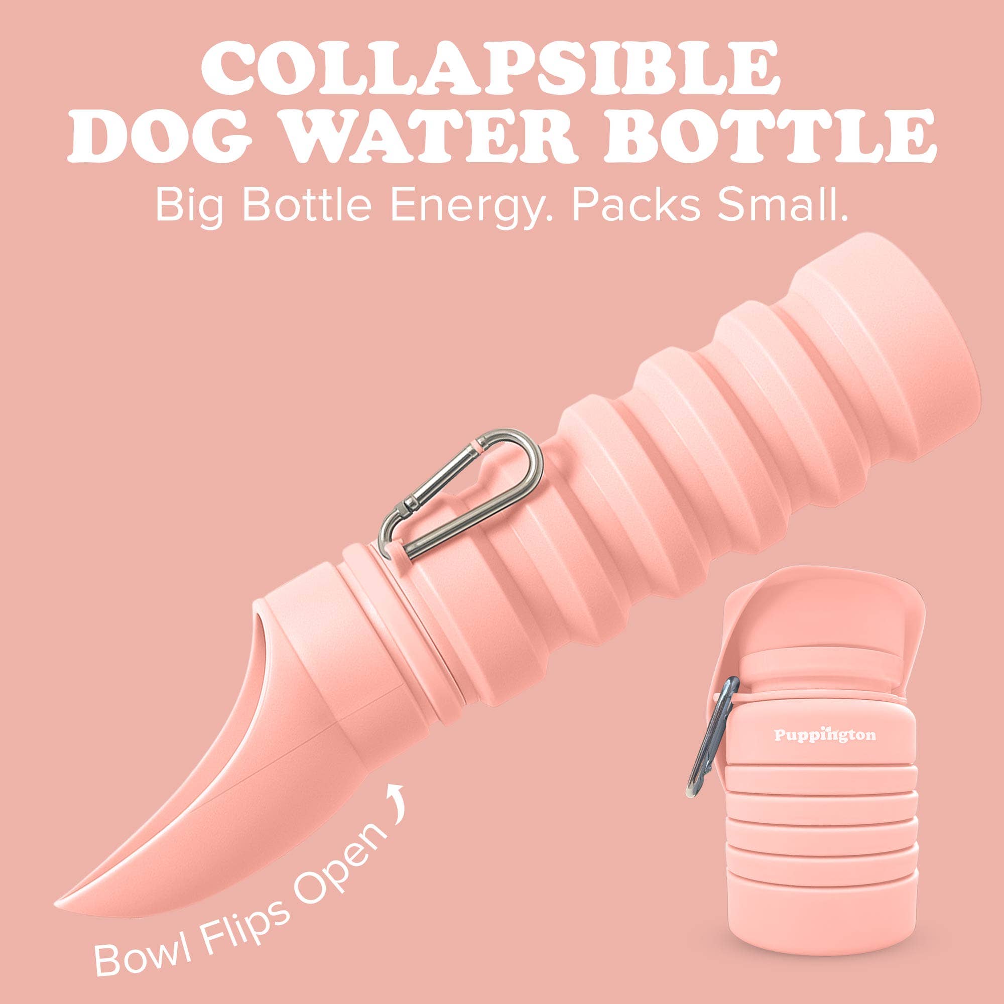 Puppington Collapsible Water Bottles for Dogs - Leakproof, Compact, BPA free