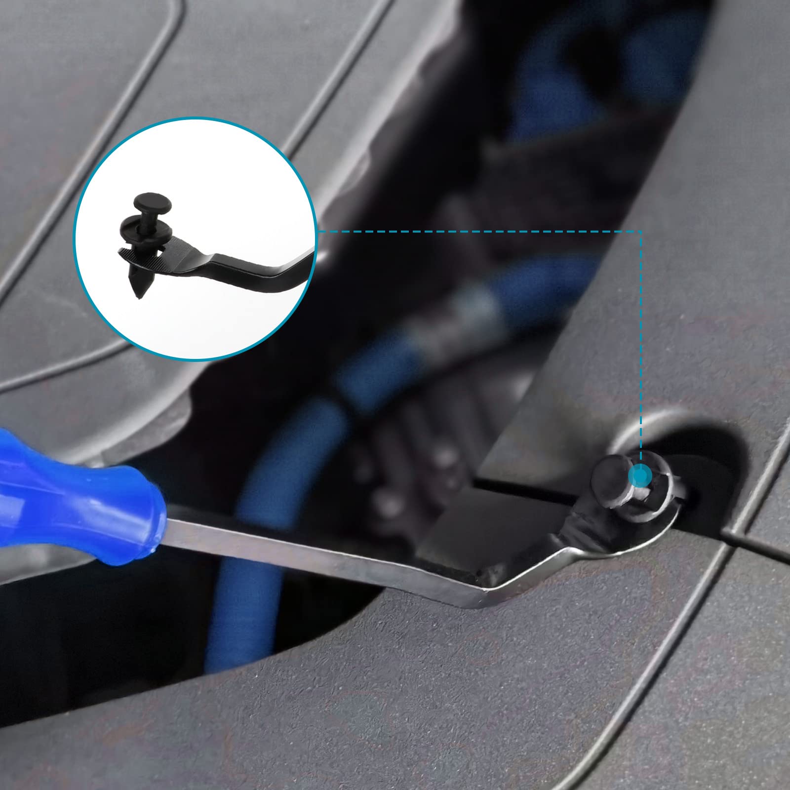 1365Pcs Car Push Retainer Clips Body Clips Plastic Fasteners Kit Fender Rivet Clips 44 Most Popular Sizes Nylon Auto Push Pin Rivets Set for Toyota GM Ford Honda Acura Chrysler,Blue