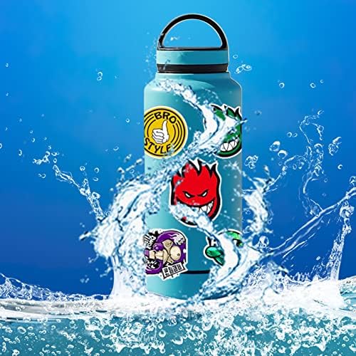 100Pcs Skateboard Stickers, Skateboading Pack Stickers for Suitcase Skateboard Laptop Computer Water Bottles Car Teens Boys Girls Decal Waterproof Sticker.