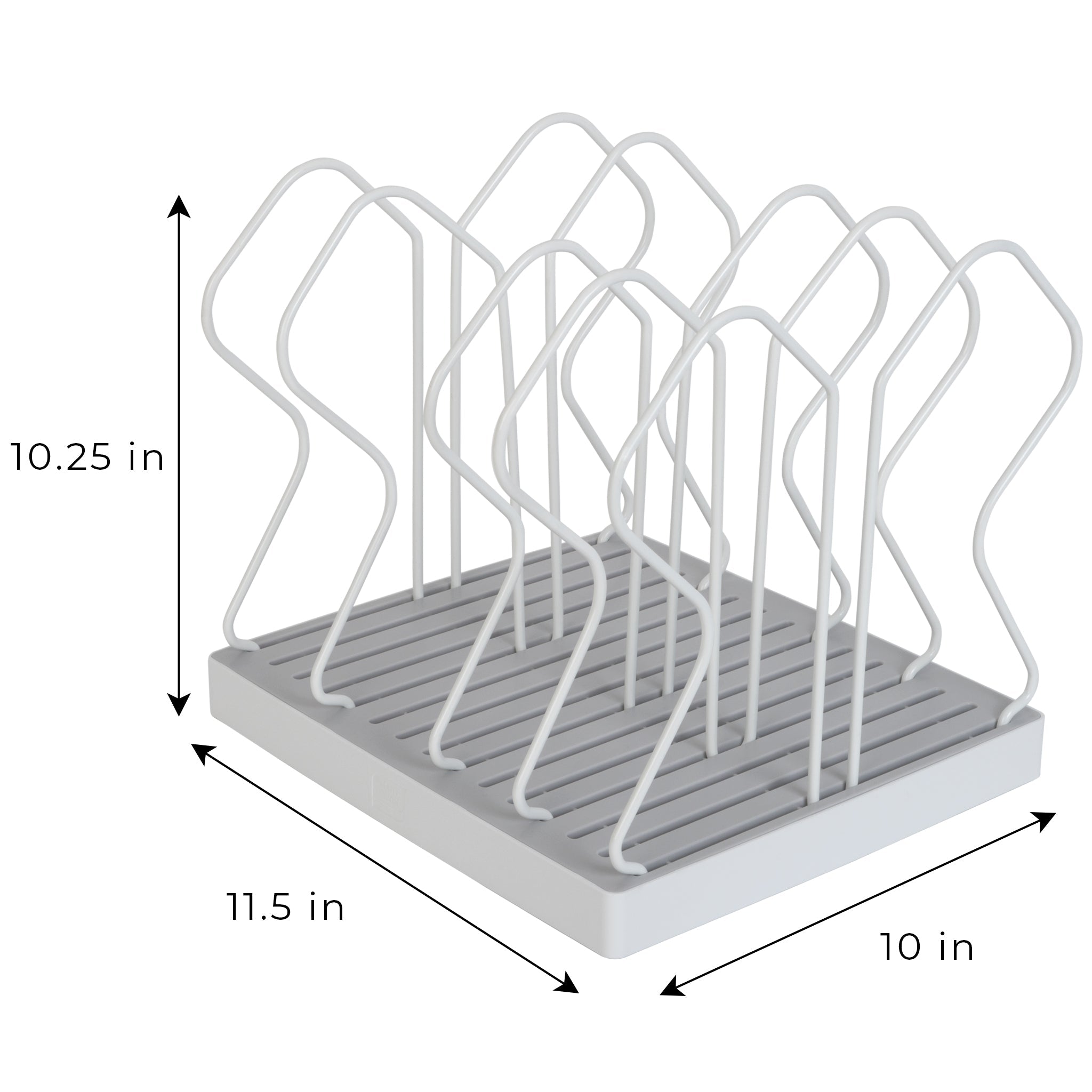 Adjustable Cookware and Lid Rack - White
