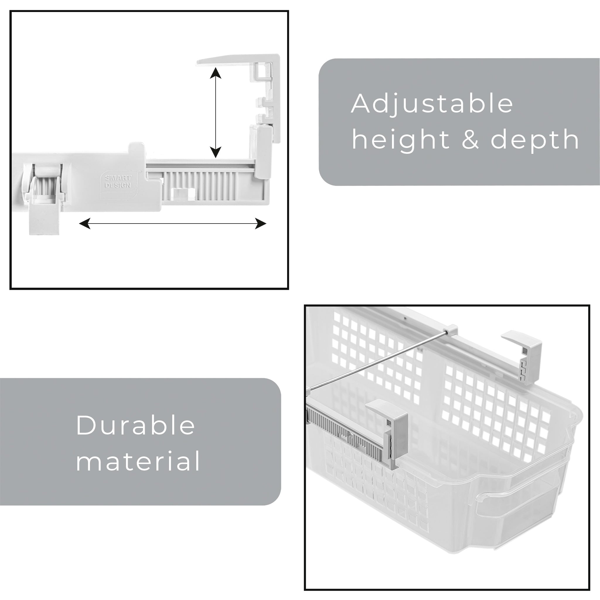 Refrigerator Pull-Out Basket – Medium