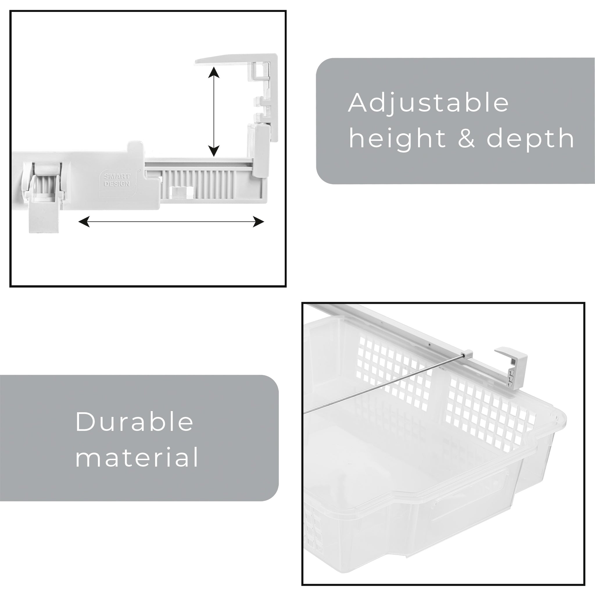 Refrigerator Pull-Out Basket – Medium