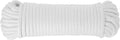 All-Purpose Weather Resistant Clothesline Cord - Cotton Cloth Braided Rope - 1 Line x 50 Feet - White