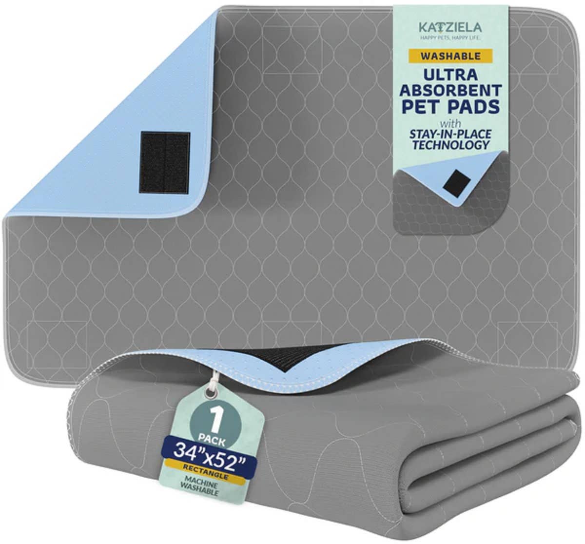 Katziela Quick-Drying Washable Waterproof Stay In Place Pee Pads