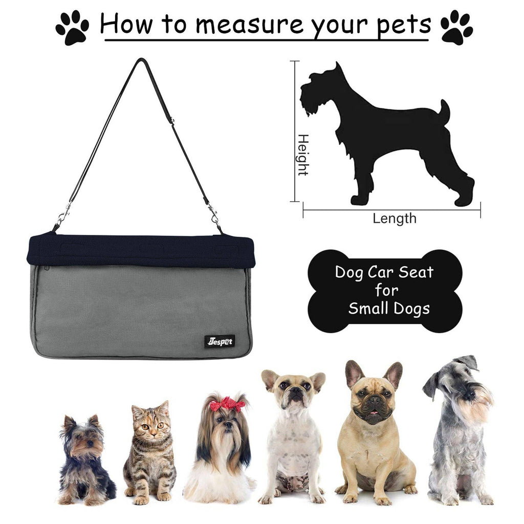 Jespet Pet Travel Safety Booster Dog Car Seat with Seat Belt