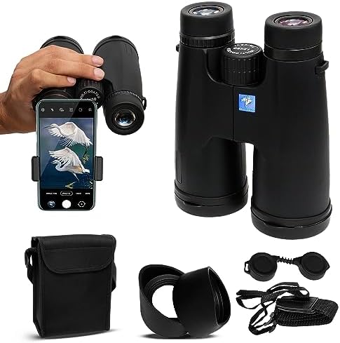 12X50 HD High Powered Binoculars for Adults with Crystal Clear Low Light Vision, Lightweight, Waterproof, and Easy to Focus - Long Range Compact Binoculars for Bird Watching, hunting & travel