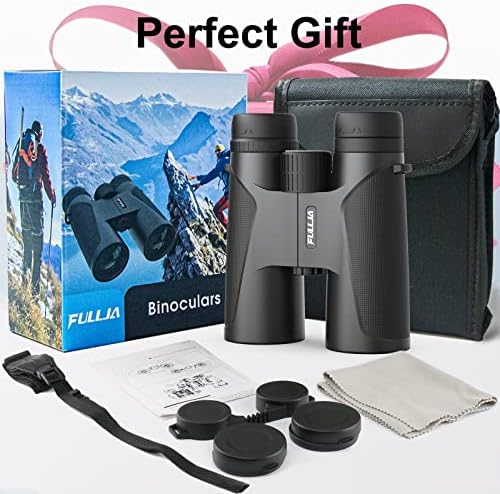 12x42 Hiking Bird Watching Binoculars for Hunting - High Power Adult Binoculars Durable Clear BAK4 Prism Lens, Easy Focus Binoculars Long Range for Golf, Travel, Hiking, Outdoor Sports, Gift for Women