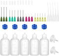 100ml Glue Precision Tip Applicator Bottle,Needle Tip Squeeze Bottle with 14ga 16ga 18ga 20ga 25ga Blunt Needle Oiler and Storage Caps