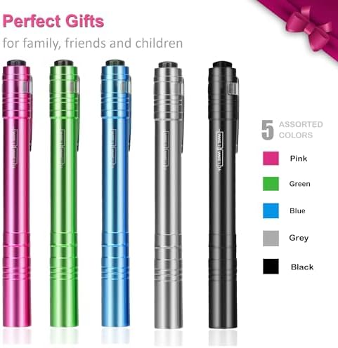 15-Pack LED Penlight - Pocket Bulk Pen Light Flashlight with Clip, 30-Piece Dry Batteries Included, Mini Pen Light for Inspection, Repairing, Camping and Training Course (15-Pack)