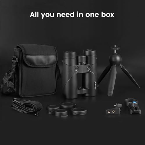 10x42 HD Binoculars for Adults High Powered: Timorn Powerful Binoculars for Bird Watching with Phone Adapter Tripod, Waterproof Fogproof Lightweight Binoculars for Birding, Hiking,Travel, Sports