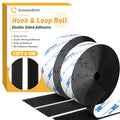 12Ft x 1 Inch Hook and Loop Tape, Heavy Duty Double-Sided Adhesive Strips, Strong Sticky Back Fastener, Cuttable Interlocking Tape Fasteners for Home, Office, Car, School & DIY Crafts (Black)
