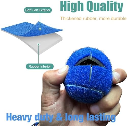 12PCS Precut Tennis Balls, Walker Glide Balls, Heavy Duty Long Lasting Felt Pads for Furniture Legs and Floor Protection